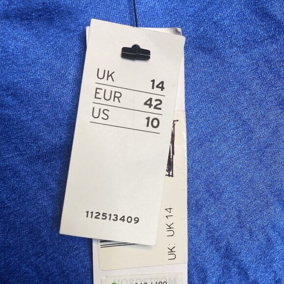 Topshop cobalt satin ruffle back party dress - Picture 3 of 10